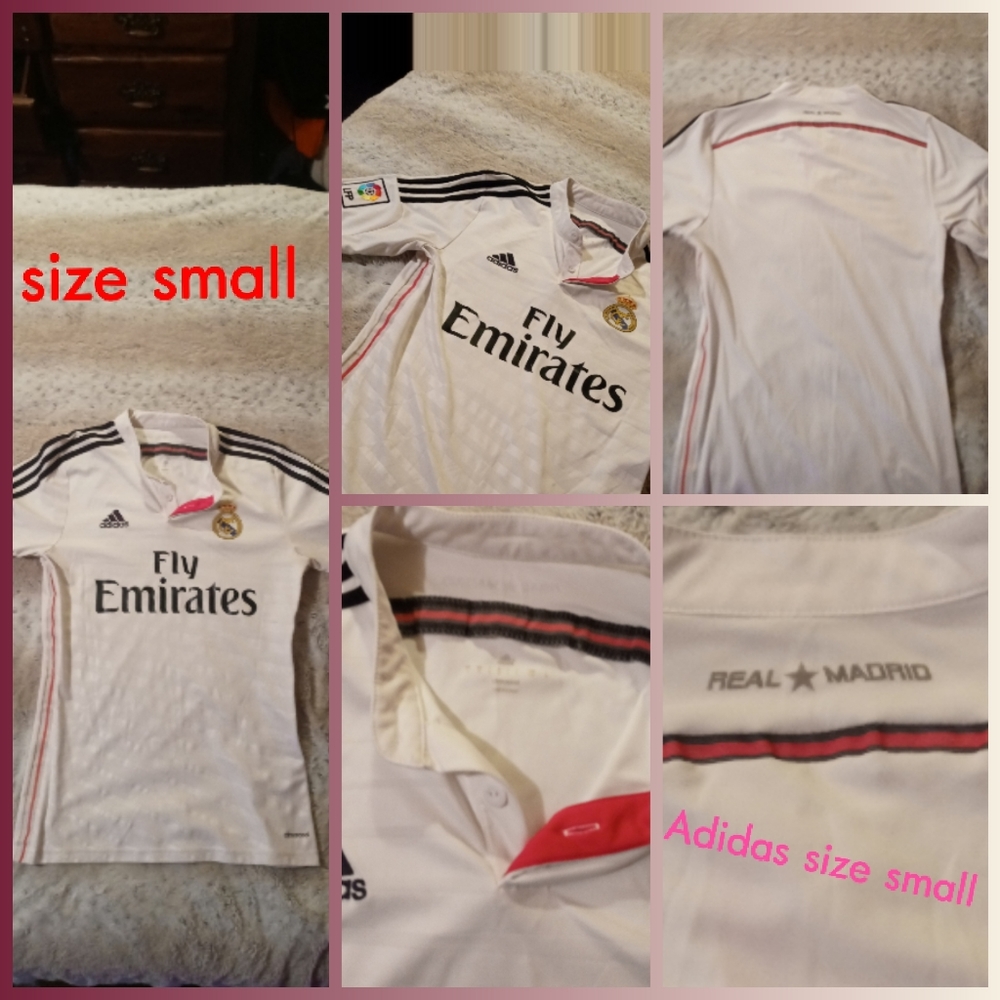 Adidas Fly Emirates jersey size small, white